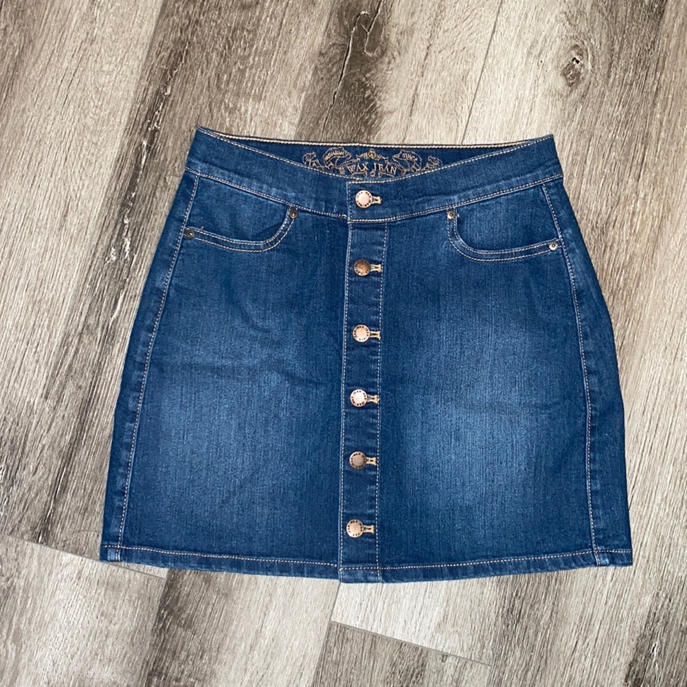 Jean Skirt with Buttons